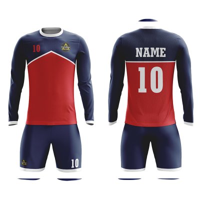 Customized Full Sublimation Long Sleeves Soccer Uniform SU093